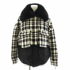 ダイアグラム グレースコンチネンタル Diagram GRACE CONTINENTAL 23AW ジャケット ツイード ダウンベストライナー付き アウター 36 白 ホワイト 黒 ブラック 03234 01026-00 /AN22のサムネイル