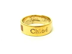 Chloe クロエ ロゴ リング 指輪 アクセサリー 約11号 イエロー系×ゴールド系 DK6319のサムネイル