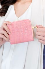 クロコダイル ミニ財布 コンパクト ウォレット わに 鰐革 皮 メンズ レディース ハンドメイド
