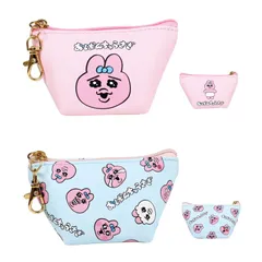 おぱんちゅうさぎ 三角 ミニポーチ チャーム ポーチ メイクポーチ コンパクト 小さい バッグチャーム 雑貨 イヤホン 収納 小物入れ 小銭 コインケース