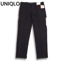 【新品 未使用】 UNIQLO ユニクロ 暖パン ヒートテック ストレッチ SLIM FIT ノータック パンツ Sz.91 メンズ 大きいサイズ