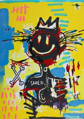 ジャン＝ミシェル・バスキア「スマイリー」 A3(297㎜×420㎜）アートポスター 日本製 絵画 インテリア 壁紙