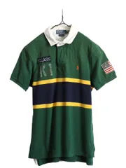 【お得なクーポン配布中!】 ポロ ラルフローレン ボーダー ポロシャツ L ラガー ラグビー ステンシル