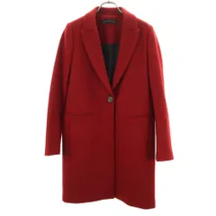 ザラウーマン ウールブレンド チェスターコート S レッド ZARA WOMAN レディース