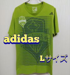 adidas　アディダス　黄緑　Ｔシャツ　L　コットン100％　古着