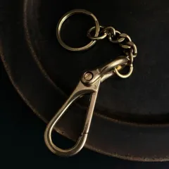 真鍮 キーホルダー キーリング キーフック カラビナ キーチェーン ビンテージ レトロ アンティーク アクセサリー パーツ ハンドメイド 223