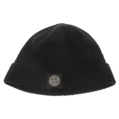STONE ISLAND (ストーンアイランド) BEANIE ロゴパッチ ニット帽 ビーニー ニットキャップ ブラック 7515N04C6のサムネイル
