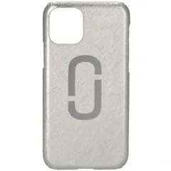 マークジェイコブス iPhone MARC JACOBS メタリックサフィアーノレザー スナップ ショット DOUBLE J ロゴ iPhone11 PRO 専用 スマホ ケース カバー シルバー M0015900のサムネイル