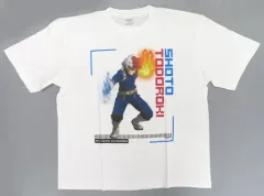 【中古】衣類 轟焦凍 ビッグシルエットTシャツ 屈強ヒーローver. ホワイト Lサイズ 「僕のヒーローアカデミア」 ジャンプフェスタ2022グッズ 受注生産限定