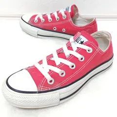 カジュアル派の永久定番アイテム！【CONVERSE】コンバース ローカット スニーカー 赤 クラシック レッド ALLSTAR オールスター キャンバス 紐 靴  古着 アメカジ ストリート かわいい おしゃれ レディース サイズ 22.0 /M33905jS