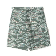 【新品】UNDEFEATED アンディフィーテッド パンツ サイズ:34 / 21SS タイガーカモ カットオフ ミリタリー カーゴ ショーツ (TIGER CAMO CARGO SHORT) / グリーンカモ 迷彩 / ボトムス ショートパンツ【メンズ】
