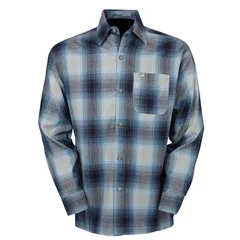 LA発祥 アメリカ製 CALTOP キャルトップ フランネル チェック 長袖 ボタンシャツ 水色 グレー