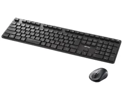 【新品・2営業日で発送】BUFFALO バッファロー 無線2.4GHz 静音設計 フルキーボード マウスセット 日本語配列 ブラック(BSKBW320SBK)