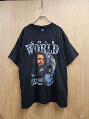 【US古着】Hanes J.Cole Cole World T-shirt |  ヘインズ Jコール ヒップホップ ラッパー コール・ワールド プリント 半袖 Tシャツ ブラック L