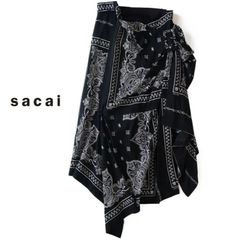 1867【美品】サカイ ラップスカート バンダナ柄 アシンメトリー