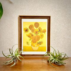 訳アリ☆アウトレット品☆新品☆額付アートポスター◇フィンセント・ファン・ゴッホ☆Vincent van Gogh☆ひまわり☆絵画☆壁掛け☆インテリア☆