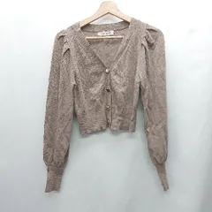 ◇ ⊇ MISCH MASCH ミッシュマッシュ 長袖 カーディガン サイズM ブラウン系 レディース E  【1502060013420】