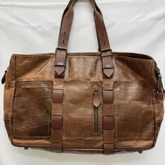 K【中古】ni plus ni moins-REI レザー トートバッグ ビジネスバッグ ブラウン 鍵付き