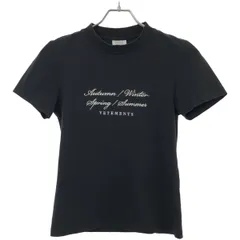 VETEMENTS ヴェトモン 23AW 4 Seasons Fitted Logo T-Shirt Tシャツ WE54TR100B ブラック XSのサムネイル