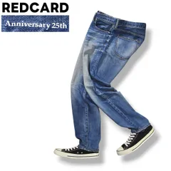 【限定】 日本製 レッドカード REDCARD 25 anniversary 周年記念 テーパード デニム パンツ ジーンズ ジーパン Gパン ストレッチ ジップアップ 5ポケット ハチノス アタリ 29 インディゴ レディース ♪