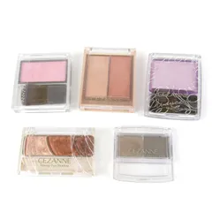 セザンヌ チーク アイシャドウ等 残半量以上 5点セット まとめて 大量 コスメ チップ無 レディース CEZANNE 【中古】