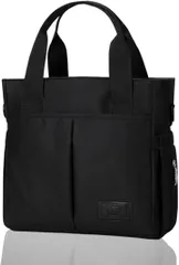 Lov Sawar お散歩バッグ 犬 バック ショルダー ショルダーバッグ ペットボトル 給水ボトル 大容量 斜めがけ 撥水 ファスナー付き 軽量 小さめ ナイロン 可愛い(ブラック,  中型)