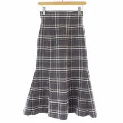 プロポーション ボディドレッシング PROPORTION BODY DRESSING チェックマーメイドスカート フレア マキシ ロング XS グレー /AT ■OS