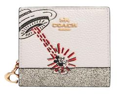未使用 COACH コーチ キースヘリング ディズニー ラウンドファスナー長
