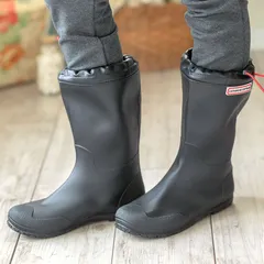 【ブラック】折りたたみレインブーツ 長靴 キッズ キャサリンコテージ TAK