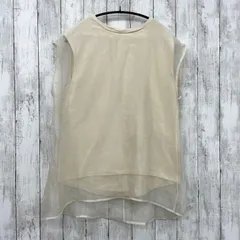 【 Bab 】バブ シアーレイヤードノースリーブトップス ベージュ