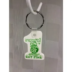 ラットフィンク Rat Finkナンバーワンキーリング (ホワイト) 車　バイク　キーホルダー キーリング キーチェーン  ストラップのサムネイル