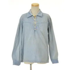 【BOW'NARROW】ウエスタン デニムレースアップ プルオーバー長袖シャツ