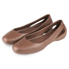 [ａｄｚｕ] ラバーパンプス EVA オフィスサンダル レディース フラットシューズ フラットパンプス オフィスシューズ 室内履き レインパンプス 軽量 ぺたんこ 雨の日 (コーヒー, 日本の靴のサイズ寸法, 大人, 数値,  [コーヒー] [24.0 cm]
