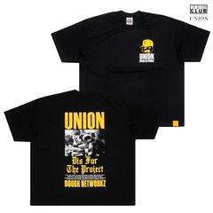 希少 PRO CLUB × UNION LA DOUGH NETWORKZ Tシャツ【BLACK】プロクラブ ユニオンロサンゼルス  ヘビーウエイト ワイドシルエット ビッグサイズ オーバーサイズ