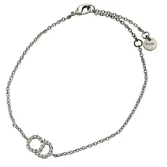 Christian Dior クリスチャンディオール ブレスレット バングル CLAIR D LUNE CDロゴ メタル ラインストーン シルバー
