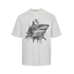 【今日特価】GIVENCHY / ジヴァンシー 24ss ホワイトシャークプリント T シャツ