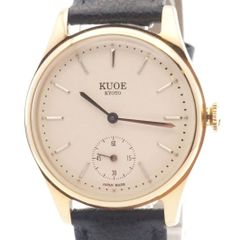 稼動品 KUOE OLD SMITH 90-001 クオーツ スモールセコンド アイボリー文字盤 メンズ腕時計 35mm 中古