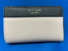 ケイトスペード/Kate spade　二つ折り財布 サイフ ベージュ＆ブラック【A9/1230-5】