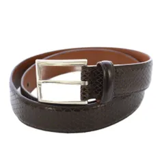 ジョルジオアルマーニ GIORGIO ARMANI ベルト パイソン 型押し レザー 46 83/33 ブラウン 111089 /TKのサムネイル