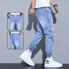 デニムパンツ ジョガーパンツ メンズ テーパードパンツ ウエストゴム ロングパンツ ジーンズ カジュアル 作業着 作業ズボン 仕事着 ワークパンツ サルエル 16x5881のサムネイル