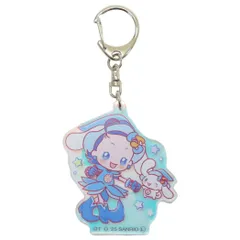 おジャ魔女どれみxサンリオキャラクターズ キーリング アクリルキーホルダーオーロラTYPE あいこxシナモロール バンダイ プレゼント キャラクター グッズ