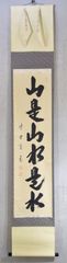 藤田寛道「山是山水是水」 掛軸 書 茶掛 掛け軸 大徳寺 共箱