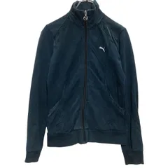 PUMA ジップアップ ロゴスウェット トレーナー XS ブラック プーマ 古着卸 アメリカ仕入 a701-5929