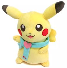 [중고] 봉제 장난감 피카츄 (암컷의 스가타 / 머플러) Girlish PIKACHU 엄청난 봉제 인형 [포켓 몬스터 선 & 문]