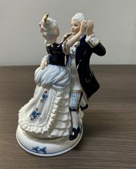 動作確認済】ヴィンテージ 陶器 オルゴール ピアノを弾く貴婦人 レイン