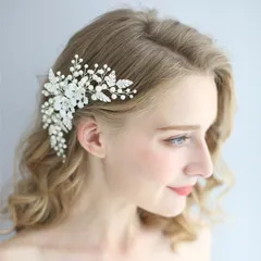 ♡Ｗ2♡ヘッドドレス シルバー ホワイト パール 真珠 ヘアアクセサリー 結婚式