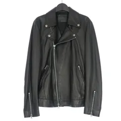 イサムカタヤマバックラッシュ ISAMU KATAYAMA BACKLASH スペインラムレザー ダブルライダース ジャケット ブルゾン M ブラック 黒 1924-02のサムネイル