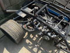 tmレーシング250F 書付きフレーム、エンジン、スイングアーム 