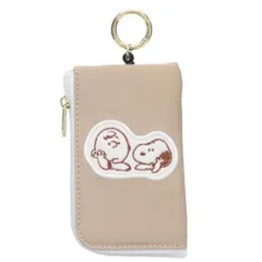 【メール便】スヌーピー キーケース＆定期入れ キーパスポーチ リール付き BE ピーナッツ マリモクラフト キー＆パスポーチ ICカードケース 鍵ケース パスケース キャラクター グッズ 