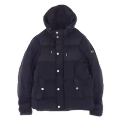 ARMANI EXCHANGE アルマーニエクスチェンジ デニムジャケット 6XZB36 ZNT4Z 裏地総ロゴ ジップアップ ダウン パーカー ジャケット ネイビー系 USA:M【中古】のサムネイル